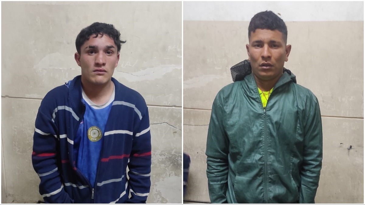 Intentaron huir con una garrafa robada y fueron capturados