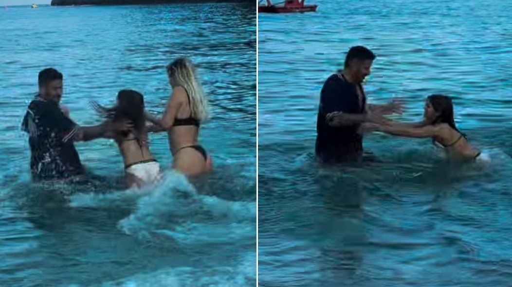 Migueles agarró del cuello a la hija de Wanda Nara y estalló el escándalo