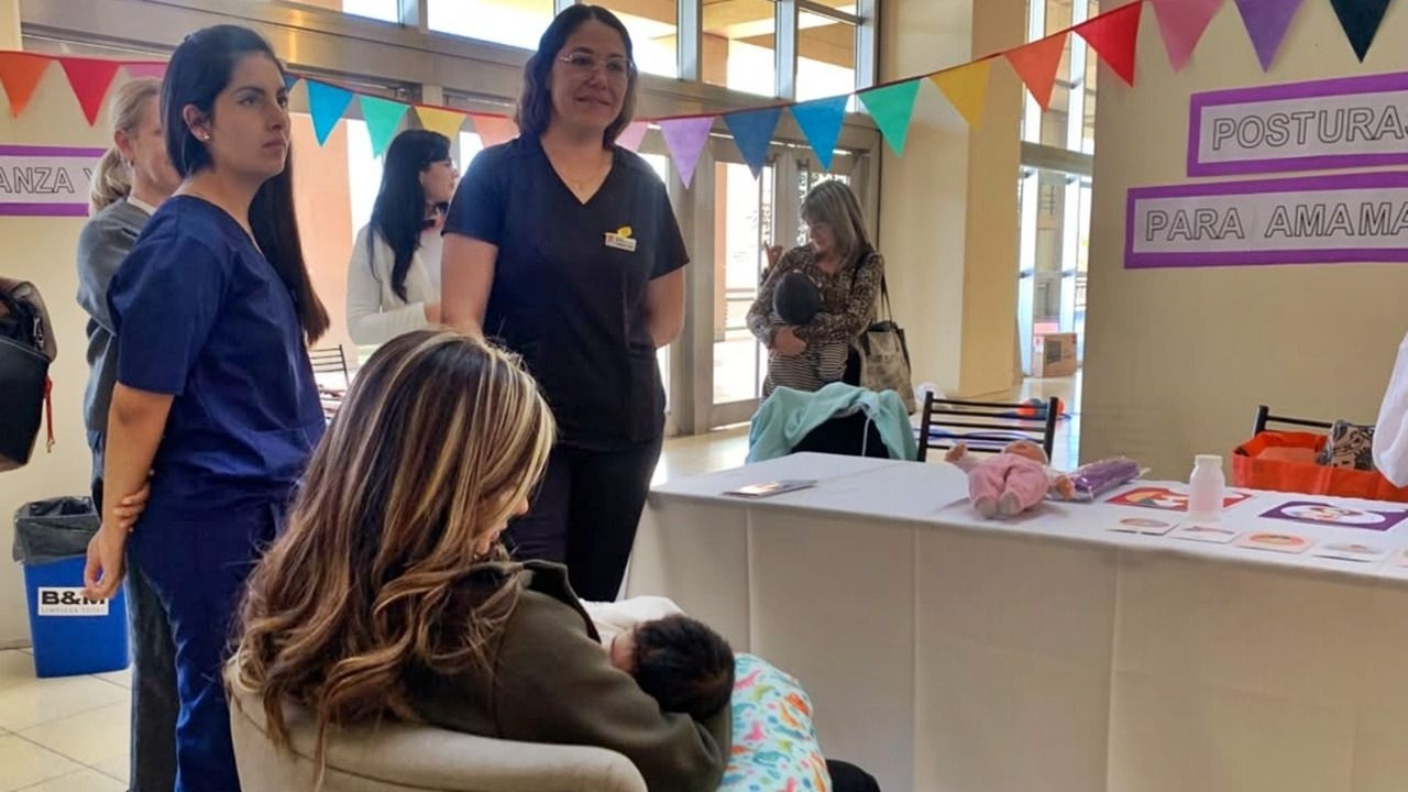 Una expo mostró actividades y consejos para madres en la Semana de la Lactancia