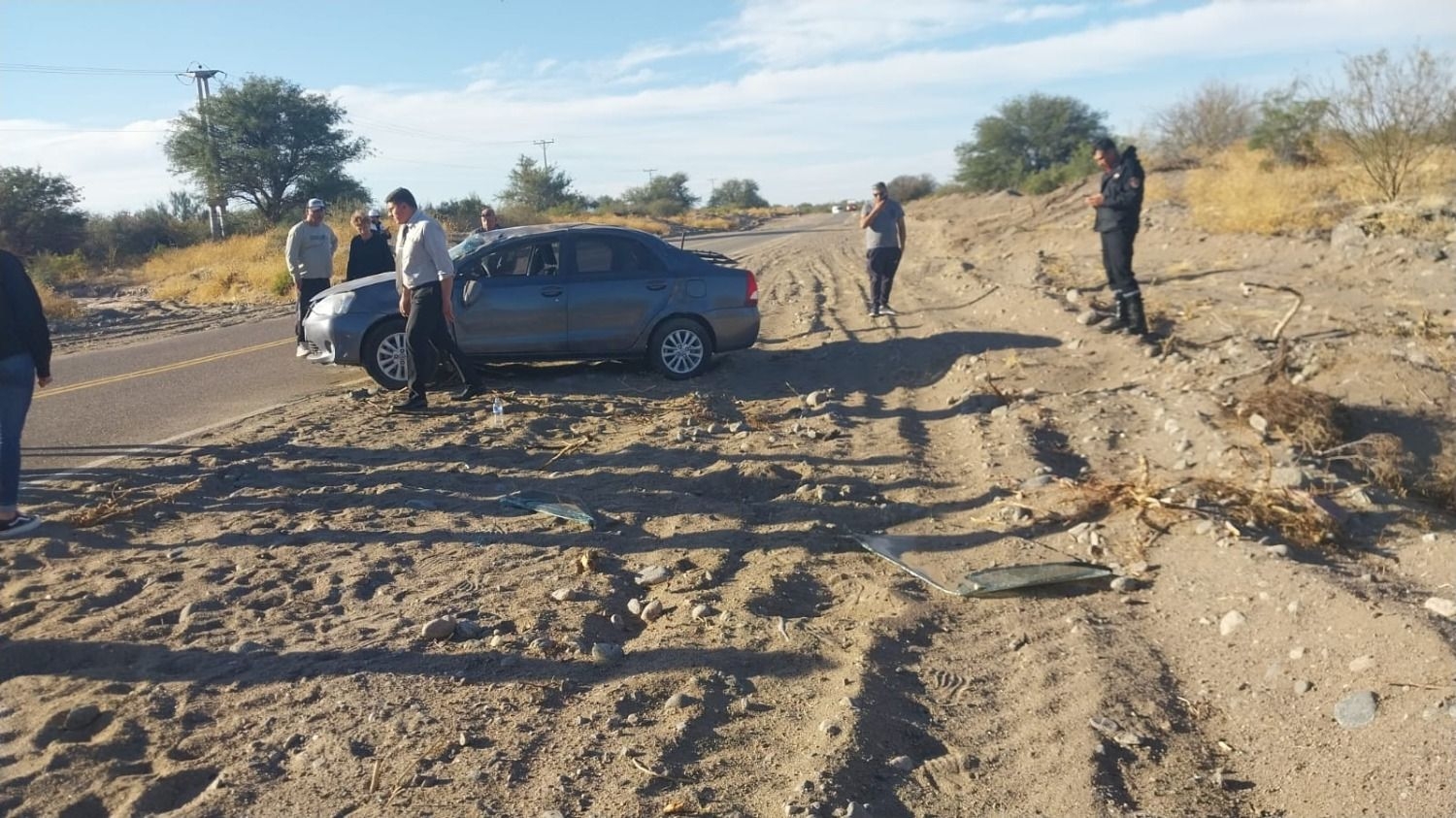 Vuelco en la Ruta 510: una docente sufrió lesiones tras cruzarse un animal