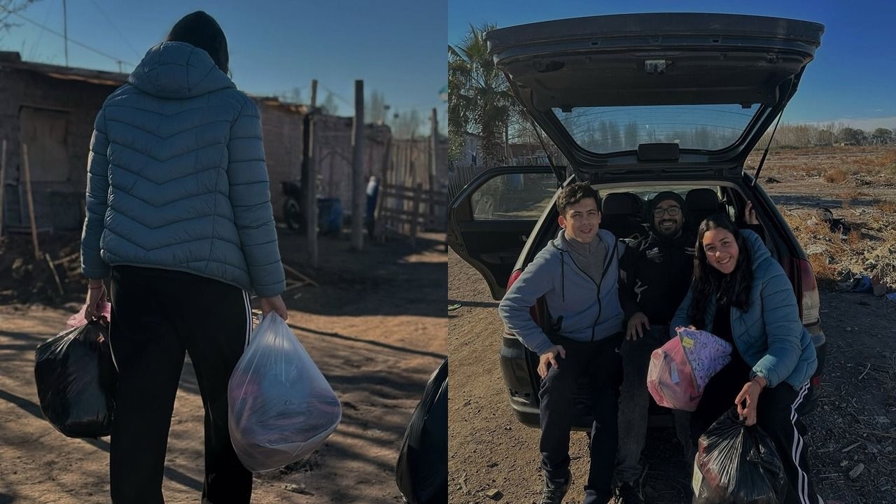 Jóvenes sanjuaninos entregaron abrigos y llevaron solidaridad a familias vulnerables