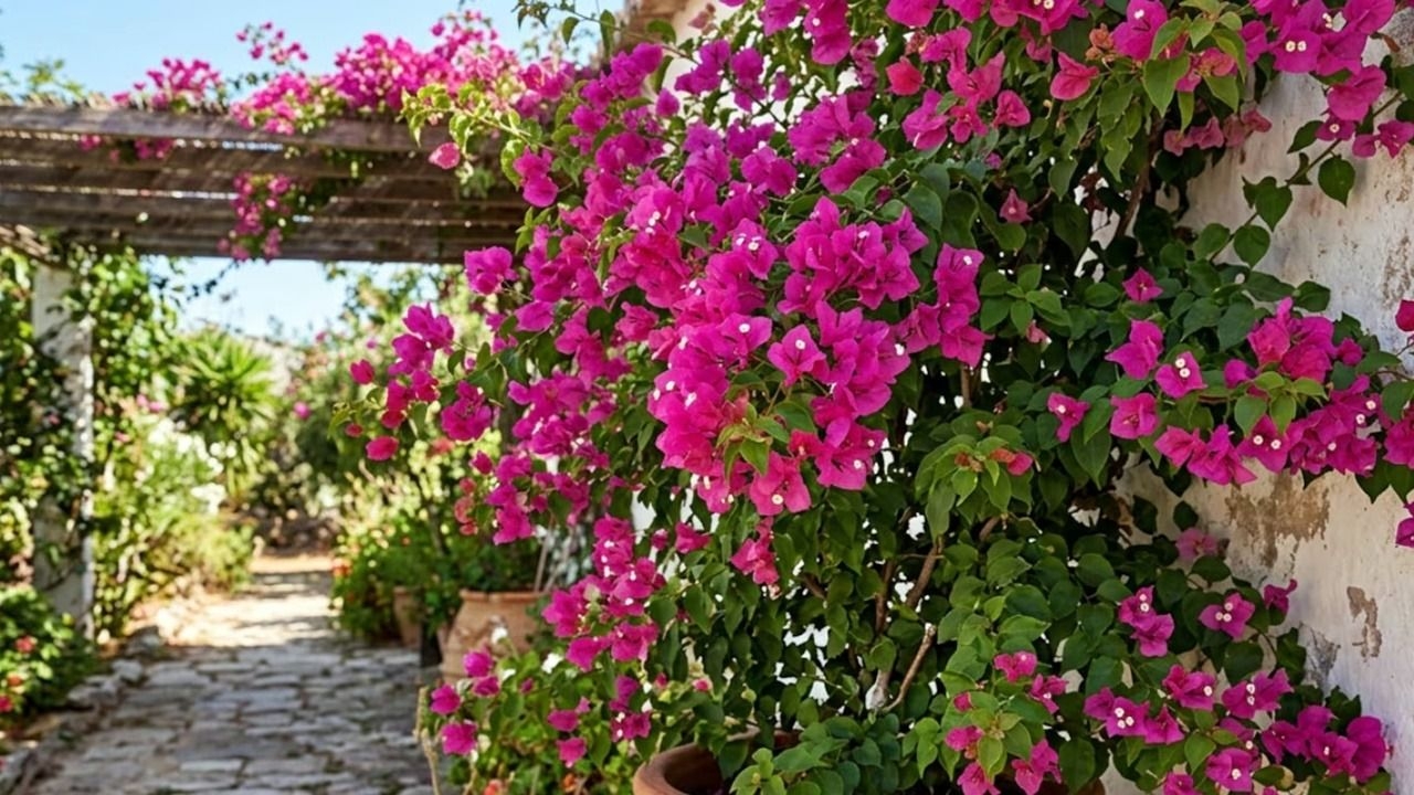 Tres flores trepadoras para plantar en agosto y llenar de color el jardín