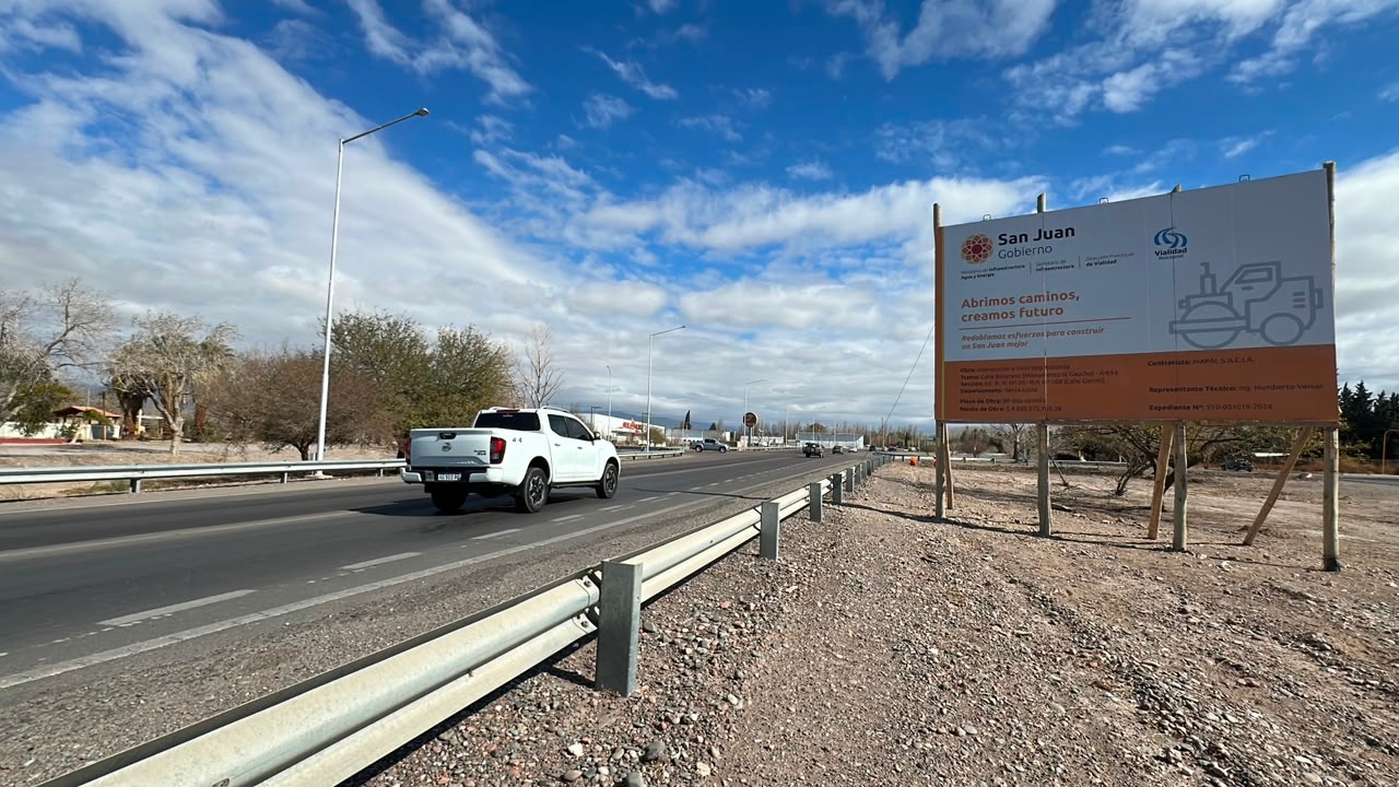 La obra de la rotonda de Ruta 20 y Gorriti ya tiene cartel y anticipa el inicio de los trabajos