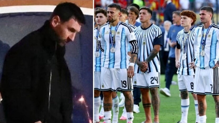Los jugadores de la Selección acompañaron a Messi tras la muerte de su papá