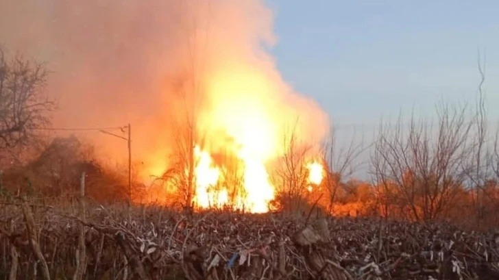 Se incendió una finca de Caucete y preocupó a los vecinos de la zona