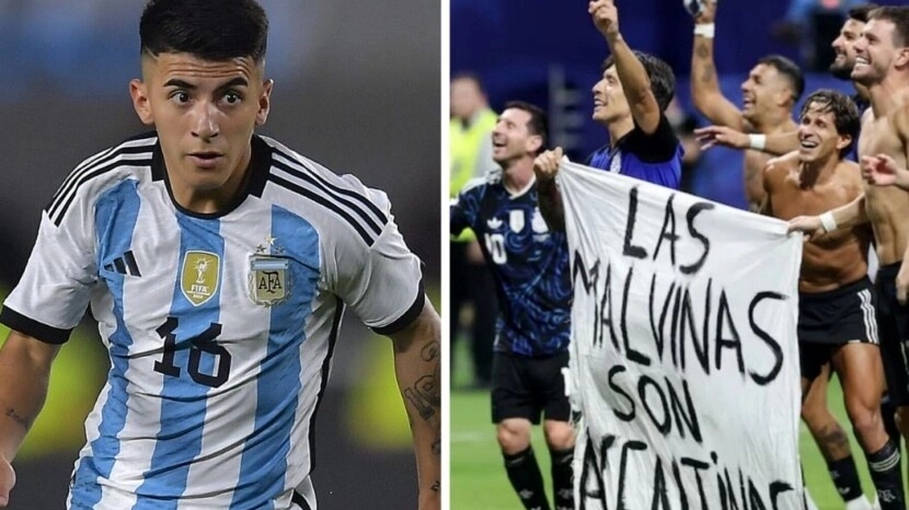 Thiago Almada reveló, por fin, quién les dio la bandera de las Malvinas