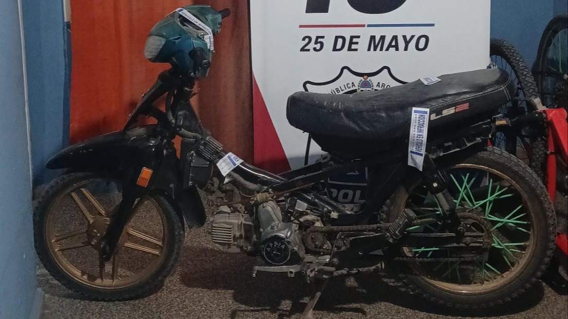 En un control policial secuestraron una moto con número de motor adulterado