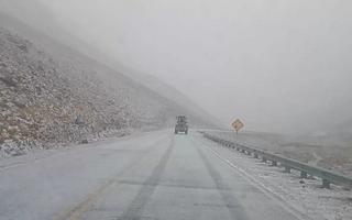Lluvia y nieve, piden extremar cuidados en las rutas de San Juan