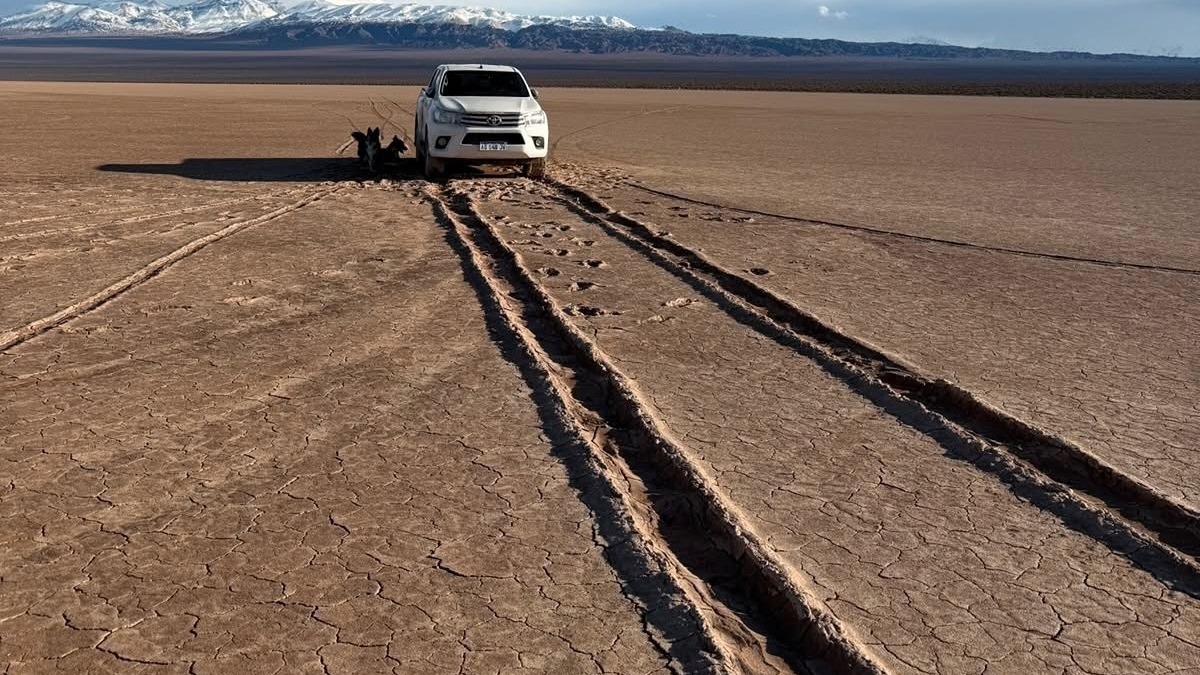 Nuevas fotos mostraron el daño que hizo la camioneta en la Pampa del Leoncito