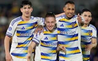 Boca aplastó a Recoleta y está en cuartos de la Sudamericana