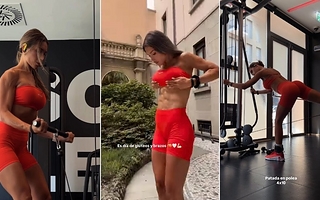Agus Gandolfo, esposa de Lautaro, mostró su impresionante rutina de ejercicios