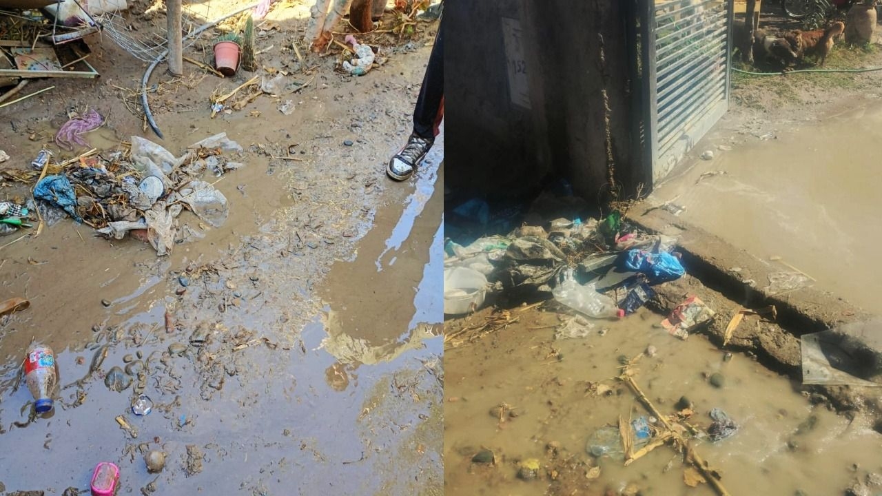 El lunes, el cauce se desbordó y durante unas tres horas el agua avanzó hasta cubrir parte de la casa. (Gentileza)