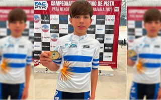 Valentino, la joyita sanjuanina que conquistó dos oros en el Argentino de Pista