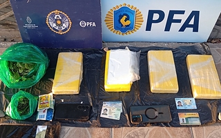 Más de seis kilos de cocaína y cuatro detenidos en un operativo