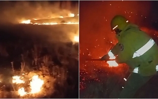 Otro incendio afectó una casa en Médano de Oro: seis personas están a salvo