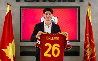 Balerdi fue presentado en la Roma y se suma a la legión argentina