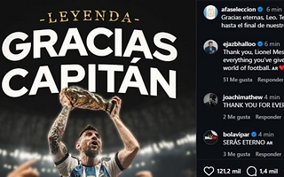 La AFA despidió a Messi con un emotivo "gracias eternas Leo"