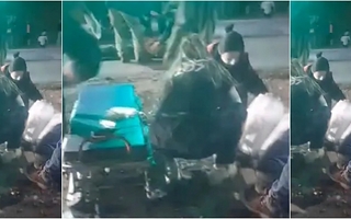 Grave choque entre un motociclista y un ciclista en Ruta 20