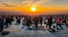 Yoga al amanecer, la actividad en Pocito para recibir la primavera