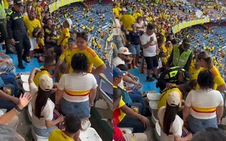 Polémica en Colombia: una mujer sorprendió a su pareja con su amante en pleno partido