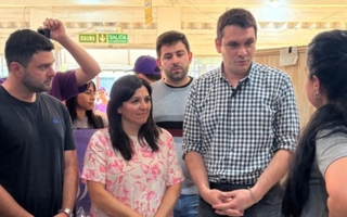 LLA en Chimbas: candidatos de Milei recorrieron la zona y pidieron apoyo electoral