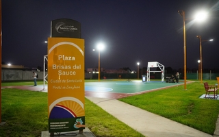 Tras siete años como un baldío, se inauguró un polideportivo en el barrio Brisas del Sauce 