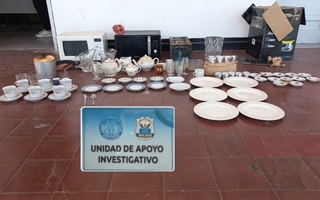 La Policía recuperó vajilla de fina procedencia y otros objetos en cuatro allanamientos