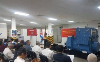 China dona equipos para crisis energética en Cuba