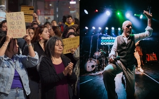 Colectivos feministas escrachan a Gustavo Cordera en su gira previo a su presentación en San Juan