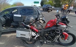 Un motociclista terminó herido tras un choque en cadena en la Circunvalación