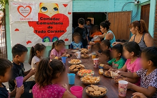 El merendero De Todo Corazón pide donaciones para alimentar a más de 60 niños