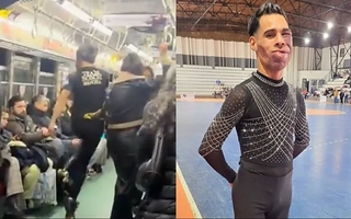 Un pasajero intentó hacer caer a un campeón argentino de patín en el subte