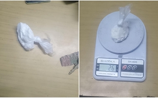 Quiso escapar de la Policía y le encontraron 26 gramos de cocaína