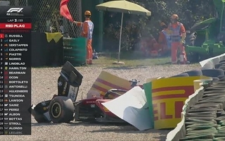 El fuerte accidente de Leclerc que generó una bandera roja en el GP de Italia