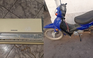 Intentó robar una moto y un aire acondicionado y terminó detenido