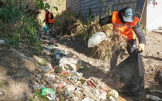 Chimbas realizó limpieza de canales en El Mogote Viejo para evitar desbordes