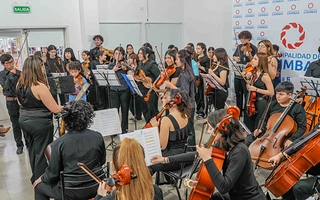 La Orquesta Escuela Infantil compartió música y aprendizaje en Chimbas