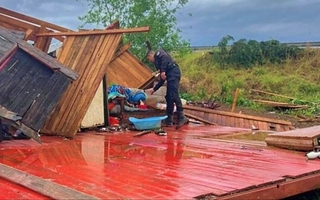 Un fuerte temporal dejó un muerto y familias sin techo en Misiones
