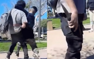 Así fue el ataque con un cuchillo a un menor en una plaza durante una pelea