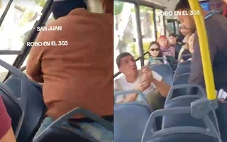Pasajeros de la línea 303 golpearon a un supuesto ladrón y lo escracharon