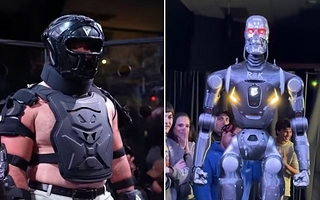 Un robot de casi dos metros peleó contra un humano en una jaula de MMA