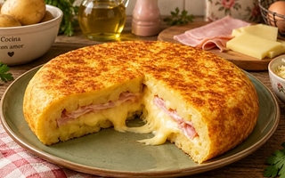 La tortilla de papas que esconde un relleno irresistible 
