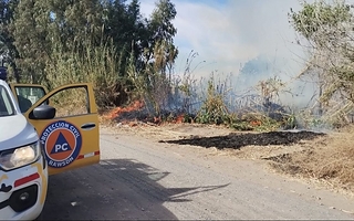 En Rawson se registraron los primeros focos de incendio por el viento Zonda