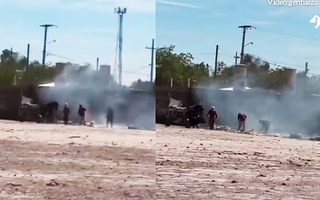 Un grupo de personas fue filmado provocando incendios en medio del viento Zonda