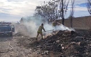 Máxima precaución en Médano de Oro por focos de incendio y viento Zonda