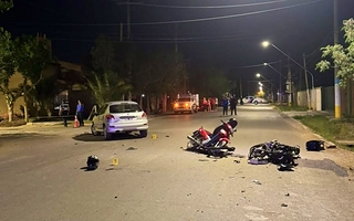Tres motociclistas quedaron gravemente heridos tras un violento choque en Rawson
