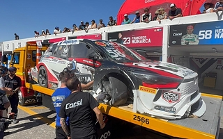 El piloto sanjuanino Henry Martin chocó fuerte en El Zonda