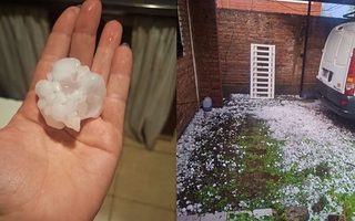 Granizo del tamaño de una pelota de golf golpeó a Córdoba y dejó daños