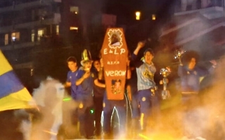 Di María se descontroló en la fiesta de Central y hubo cargadas al Pincha