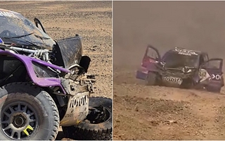 El sanjuanino Lisandro Sisterna sufrió un terrible vuelco en pleno rally